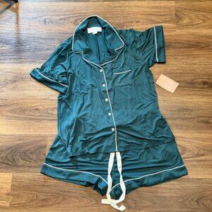Birdy Grey Johnny Pajama Set Women’s XL Emerald Bamboo Soft Lightweight Sleep